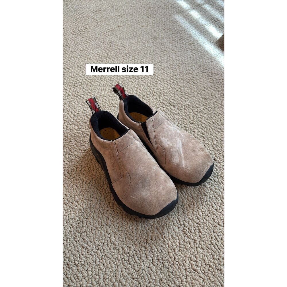 Merrell Jungle Moc Suede Leather Slip On Outdoor Unisex Kids Shoe size 11